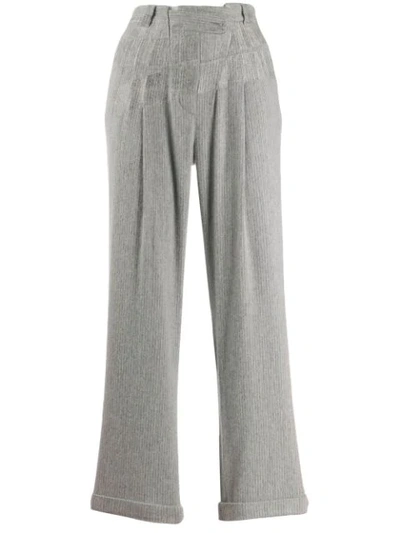 Pre-owned Maison Margiela 2000s Pressed Waist Trousers In Grey