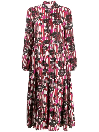 La Doublej Ant Farm Print Shirt Dress In Pink