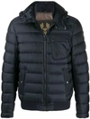 Belstaff Hooded Padded Jacket In Blue