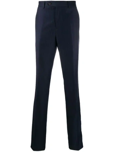 Brunello Cucinelli Pinstriped Trousers In Blue