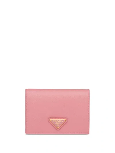 Prada Small Bi-fold Wallet In Pink