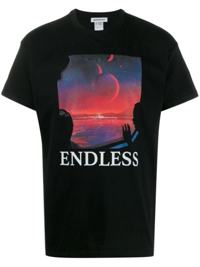 Applecore 'endless' Print T-shirt In Black