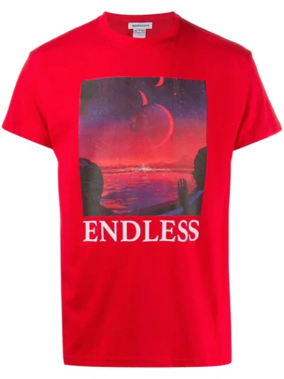 Applecore 'endless' Print T In Red
