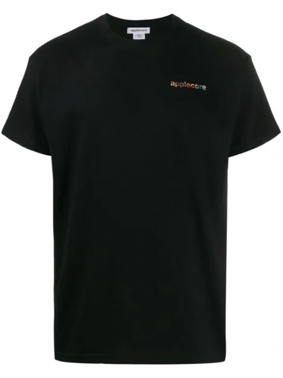 Applecore Logo Print T-shirt In Black