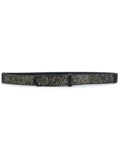 Orciani Nobuckle Studded Belt In Black