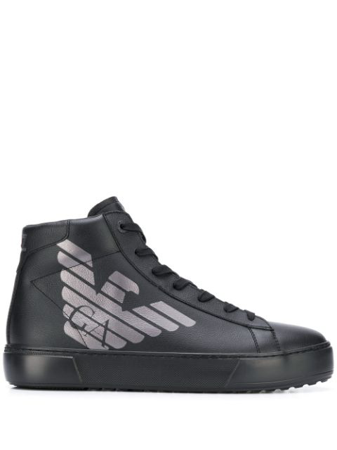 ea7 emporio armani logo trainers black