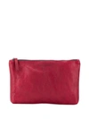 Ann Demeulemeester Embossed Zipped Clutch In Red