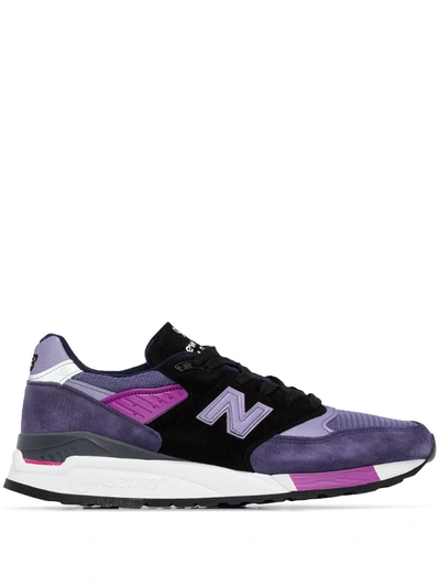 New Balance Men's Made In The Usa 998 Mixed Media Low-top Sneakers In Purple