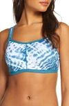 Natori Yogi Contour Convertible Sports Bra In Capri Tie Dye Print