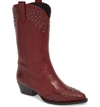 Botkier Women's Tammy Studded Western Boots In Bordeaux Leather