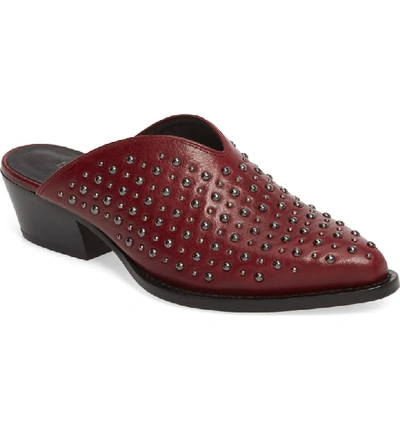 Botkier Women's Trixie Studded Mules In Bordeaux Leather