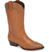 Botkier Women's Tammy Studded Western Boots In Nutmeg Leather