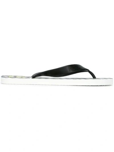 Diesel Saveral Flip Flops In White