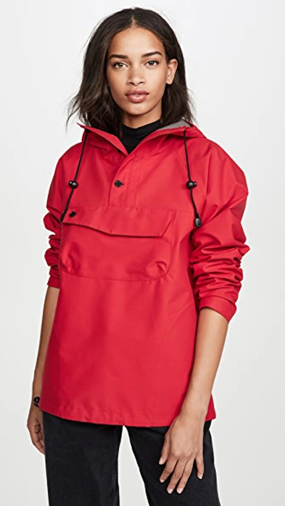 Tre By Natalie Ratabesi The Welf Anorak In Fireberry Red