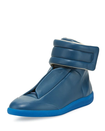 Maison Margiela Future Leather High-top Sneaker, Blue