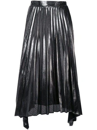 Altuzarra Freya Pleated Asymmetric Skirt In Metallic