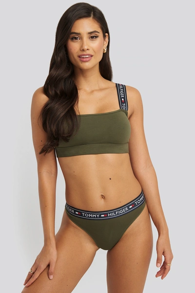 Tommy Hilfiger Brazilian Cotton Panties Green In Olive Night