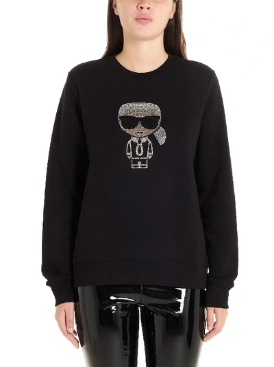 Karl Lagerfeld Black Cotton Sweatshirt