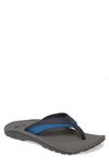 Olukai 'ohana Koa' Flip Flop In Trench Blue/ Stone