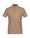 Zanone Polo Shirts In Sand