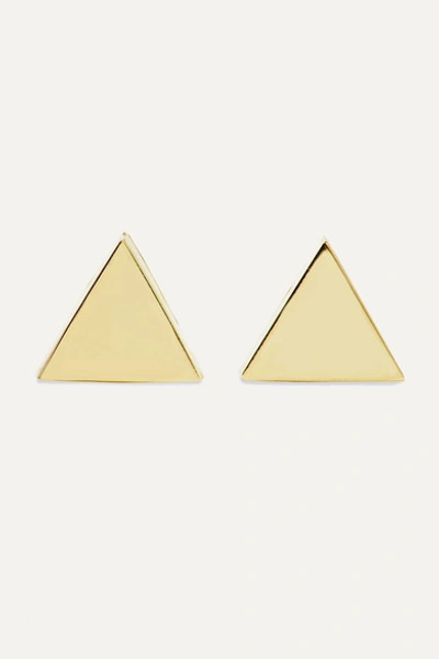 Jennifer Meyer Mini Triangle 18-karat Gold Earrings