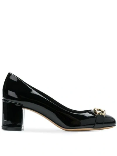 Ferragamo Double Gancio Pumps In Black