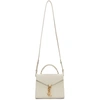 Saint Laurent Mini Cassandra Leather Top Handle Bag In Neutrals