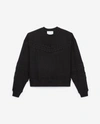 The Kooples Sweet Fleece Lace-inset Sweatshirt In Black