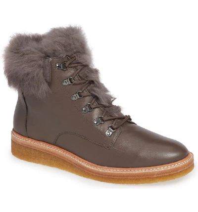 Botkier Women's Winter Leather Lace Up Boots In Charcoal Leather