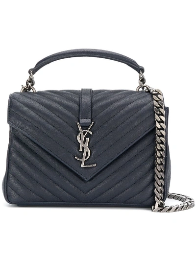 Saint Laurent Medium Monogramme College Bag In Blue In Blue