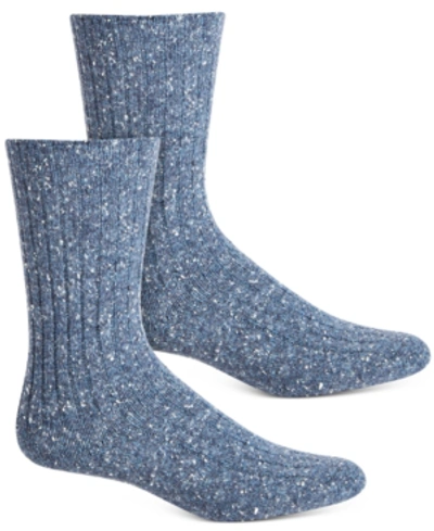 Hue Women's Tweed Ribbed Boot Socks In Denim