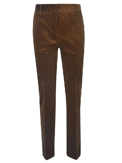 N°21 Side Striped Corduroy Trousers In Brown