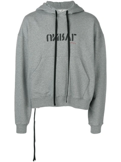 Ben Taverniti Unravel Project Space-dyed Oversized Logo Hoodie In Grey