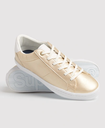Superdry Skater Sleek Low Trainers In Gold
