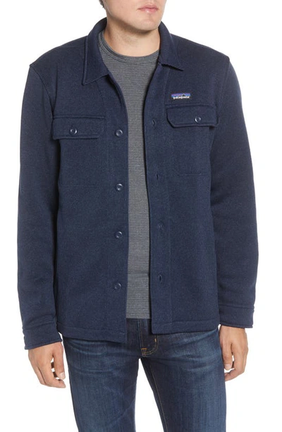 Patagonia Better Sweater Fleece Shirt Jacket In New Navy