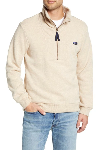 Patagonia Woolie Fleece Pullover In Oatmeal Heather