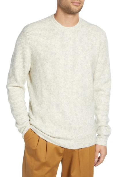 French Connection Aries Fisherman Sweater In Light Oatmeal Melange