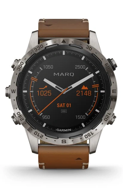 Garmin Marq Adventurer Smart Watch, 46mm In Brown