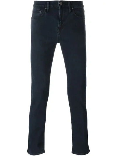 Burberry Straight-fit Clean Wash Stretch Jeans, Dark Indigo In Blue