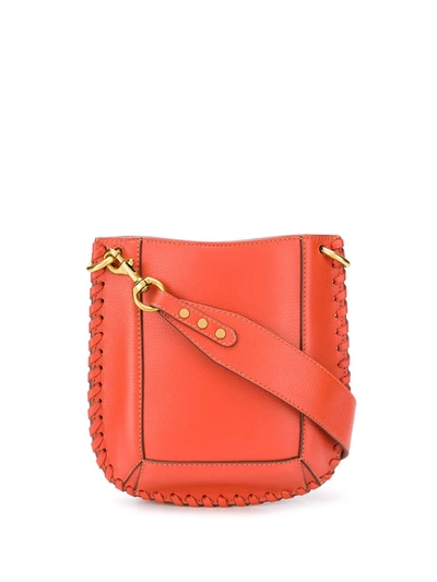 Isabel Marant Nasko Leather Shoulder Bag In Poppy Orange