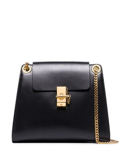 Chloé Annie Medium Leather Shoulder Bag In Black