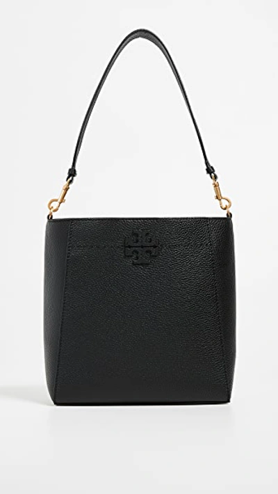Tory Burch Women's Mcgraw Leather Hobo Bag In Black/gold