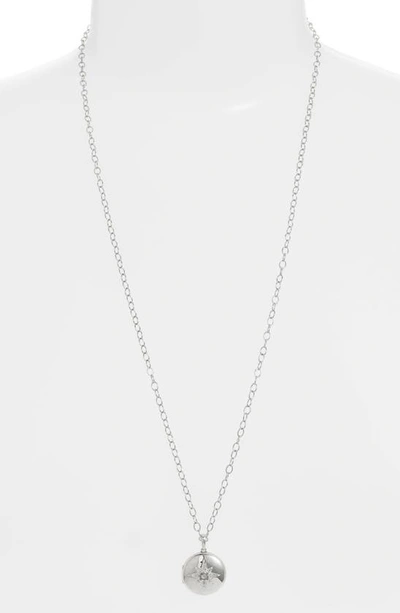 Anzie Starburst Locket Necklace In Silver