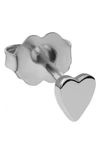 Maria Tash Heart Stud Earring In White Gold