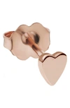 Maria Tash Heart Stud Earring In Rose Gold