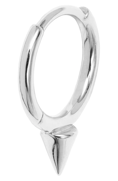 Maria Tash Single Spike Non-rotating Clicker Earring In White Gold