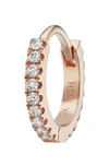 Maria Tash Diamond Eternity Clicker In Rose Gold/ Diamond