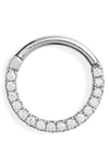 Maria Tash 16-gauge Diamond Front Eternity Clicker Earring In White Gold/ Diamond