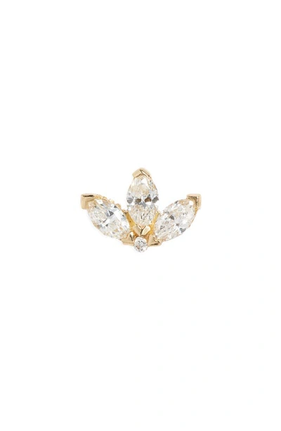 Maria Tash Diamond Lotus Stud Earring In Gold