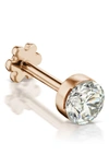 Maria Tash Invisible Set Diamond Threaded Stud Earring In Rose Gold/ Diamond